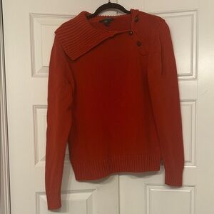 Polo by Ralph Lauren Burnt Orange/Red Cowl Neck Sweater. Fits more like a large